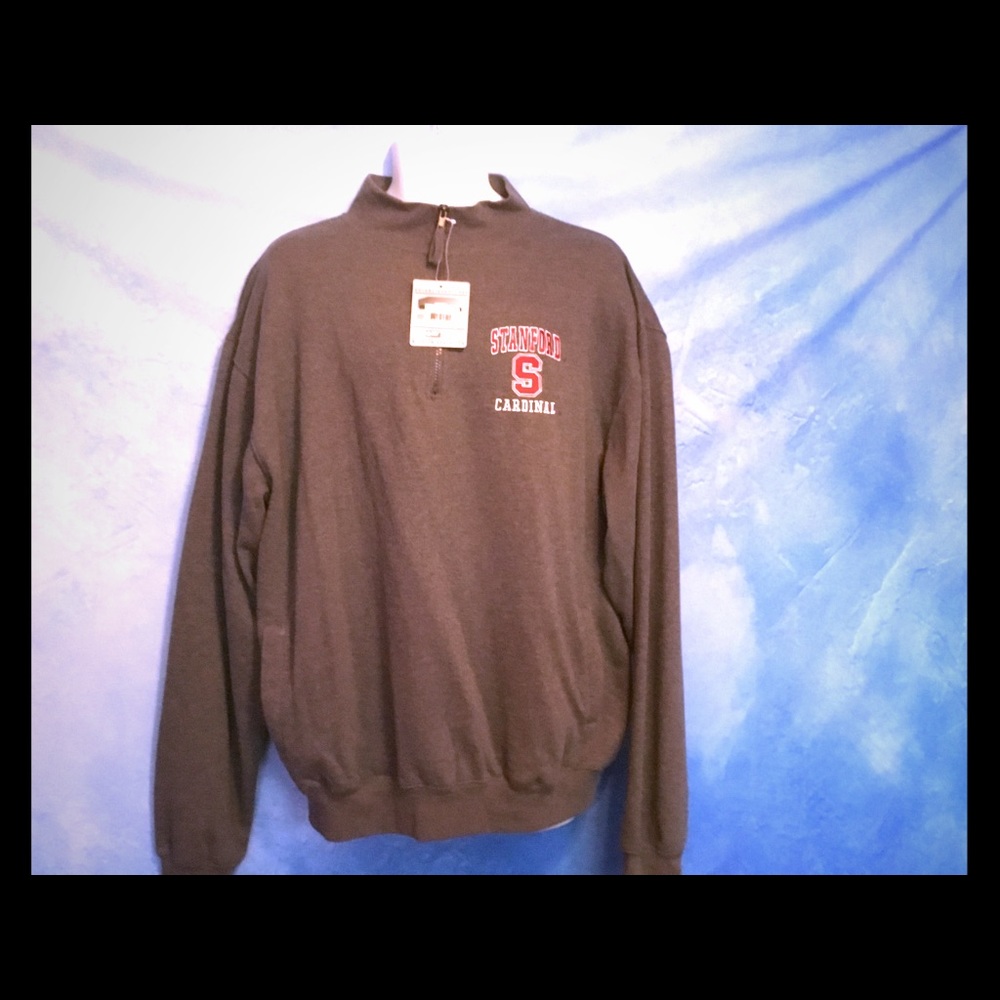 Stanford logo pullover sweatshirt XXL gray new